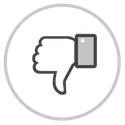 Icon of a thumb pointing down