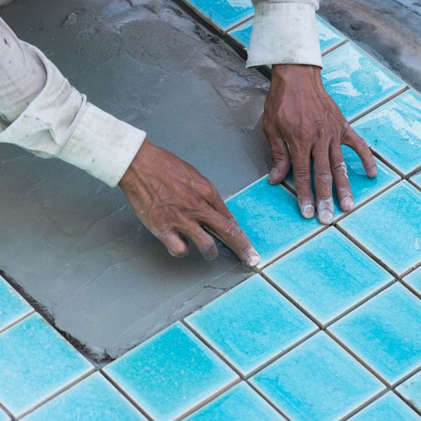 Placing blue tiles