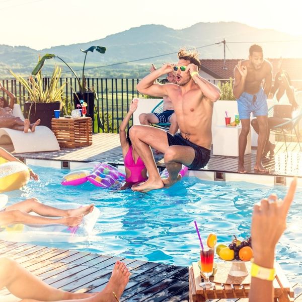 people having fun in pool