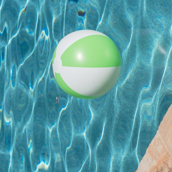 Beach ball in a pool with new coping