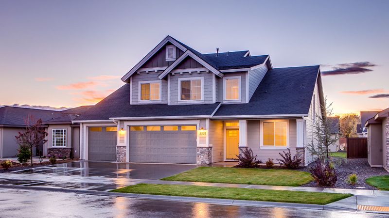 Wide view of a house