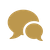 gold word bubble icon