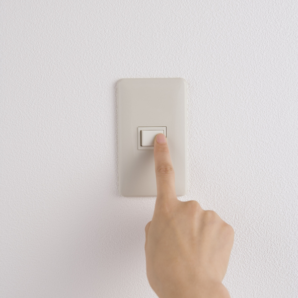 Pressing a light switch