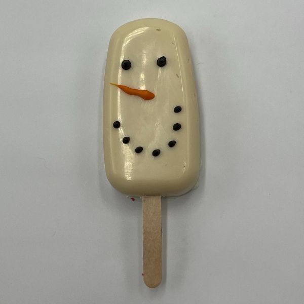 snowman cakesicle