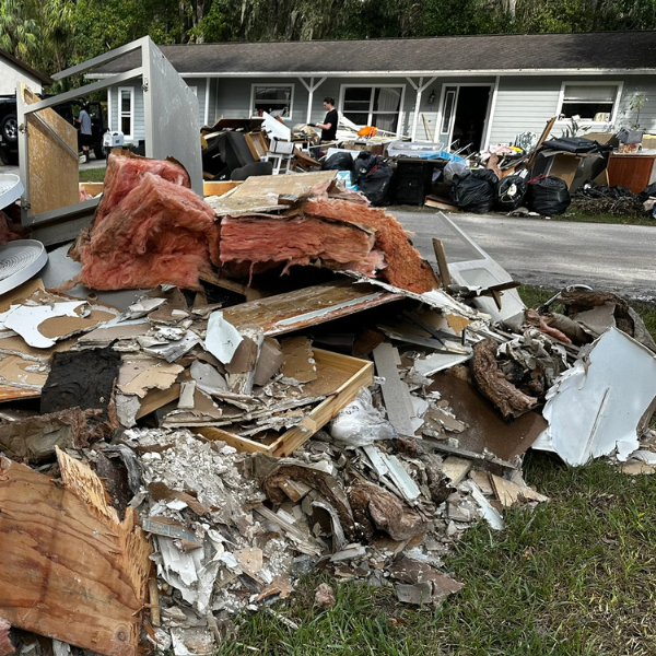 flooded items on curb flooded items on curb