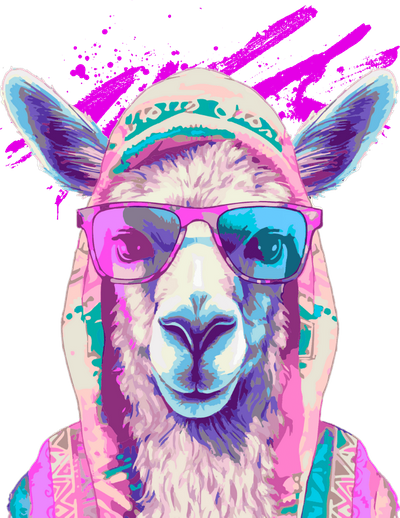lama with sunglasses lama with sunglasses