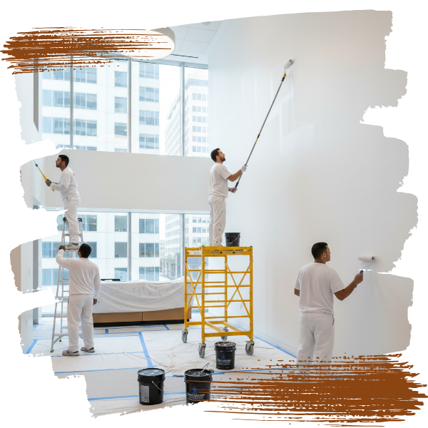 commercial painters painting lobby