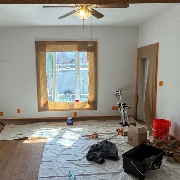 room prepared to paint