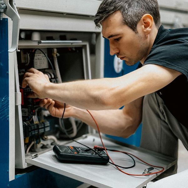 technician working on furnace