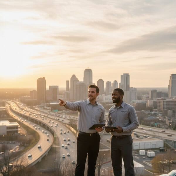 Two commercial HVAC techs