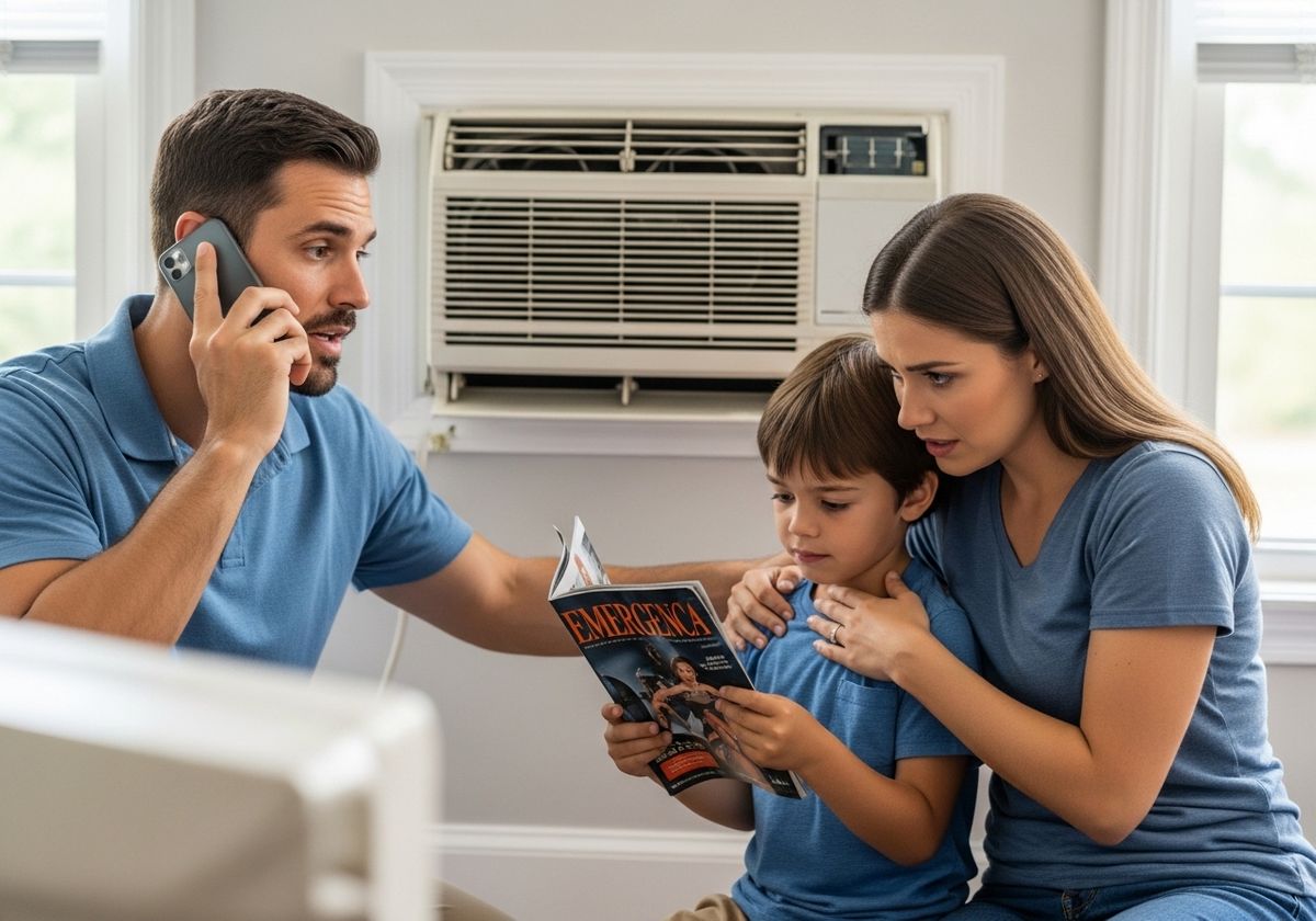 Family with Broken Air Conditioner