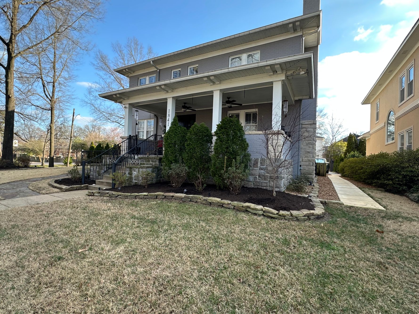 Beautiful Landscape with Fresh Mulch