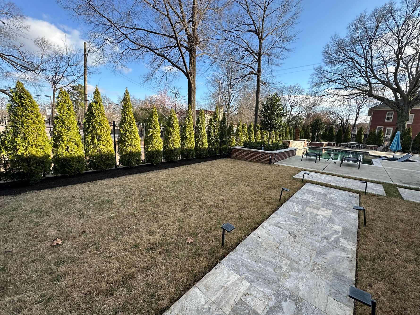 Beautiful Landscape with Fresh Mulch