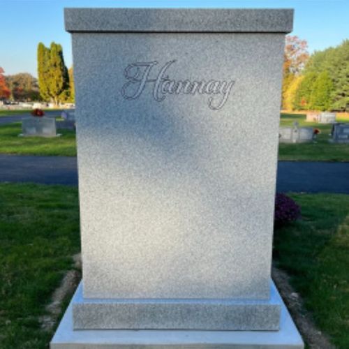 Engracing on a mausoleum
