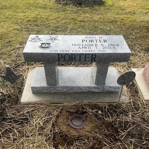 headstone bench
