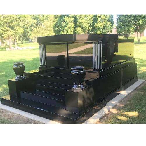 black custom mausoleum