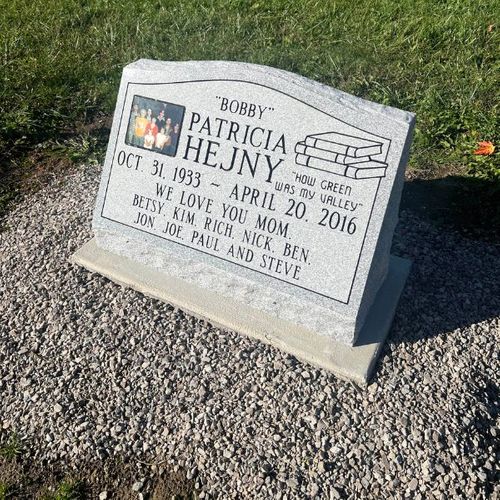 gravel around headstone