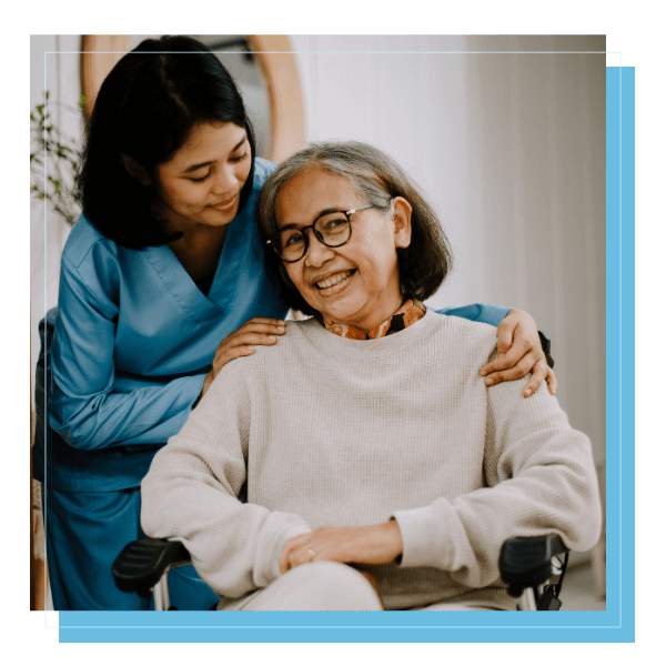 caregiver with senior caregiver with senior