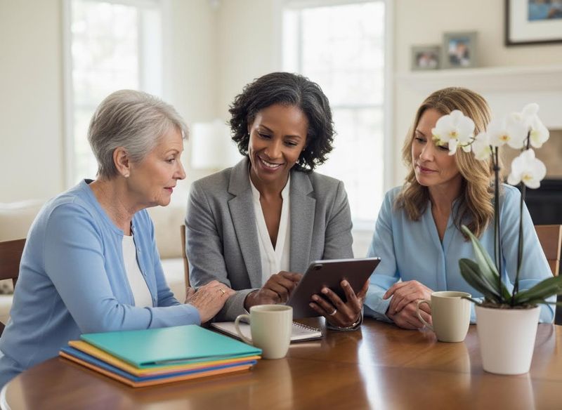 Financial Advisor Discussing Plans with Clients