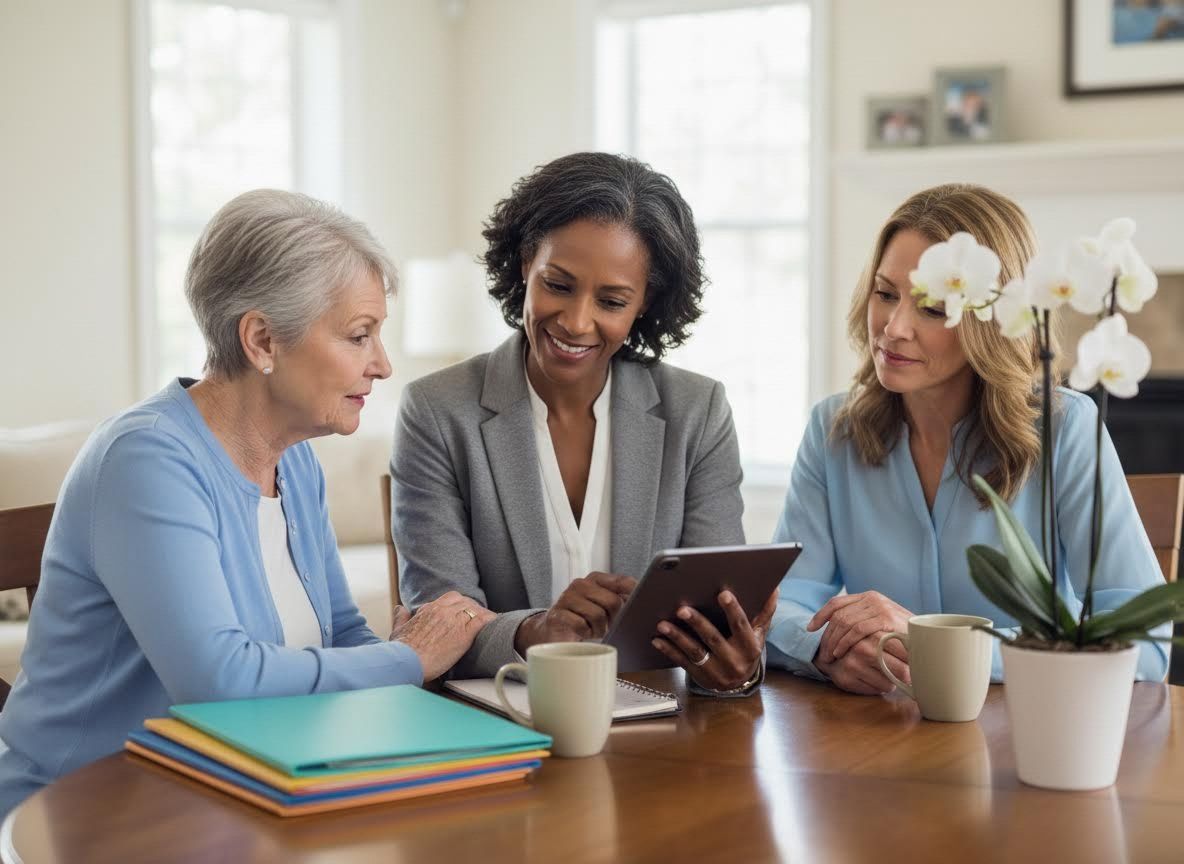Financial Advisor Discussing Plans with Clients