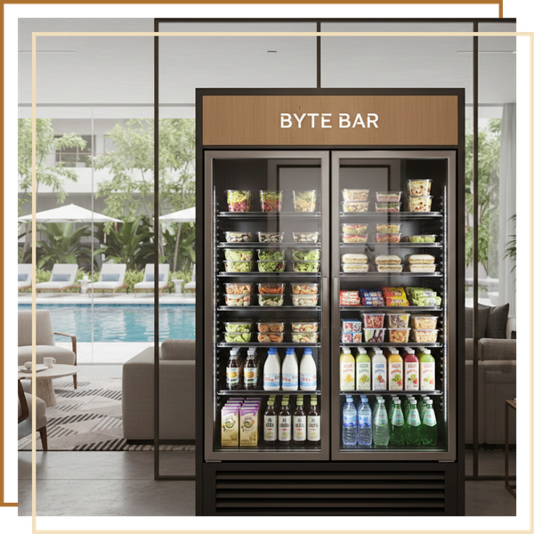 Byte Bar with pool in background