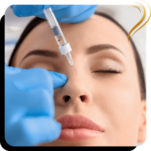 woman having injectable facial procedure