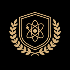 Gold shield icon with a central atom and a laurel wreath, representing the scientific foundation and immune system protection of medspa services. Gold shield icon with a central atom and a laurel wreath, representing the scientific foundation and immune system protection of medspa services.