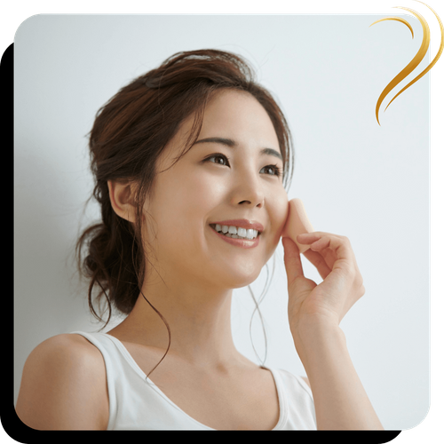 woman doing her skin care routine