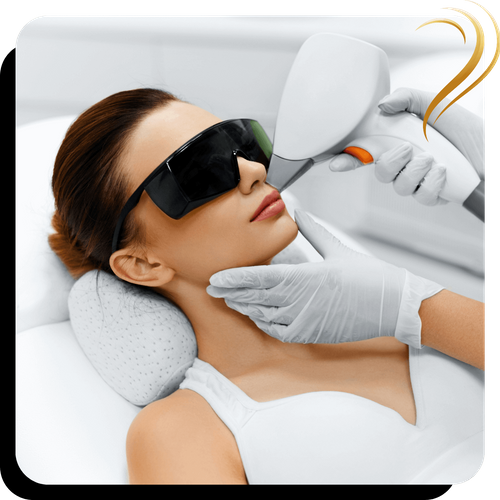 Laser Hair Removal procedure to remove woman's facial hairs Laser Hair Removal procedure to remove woman's facial hairs