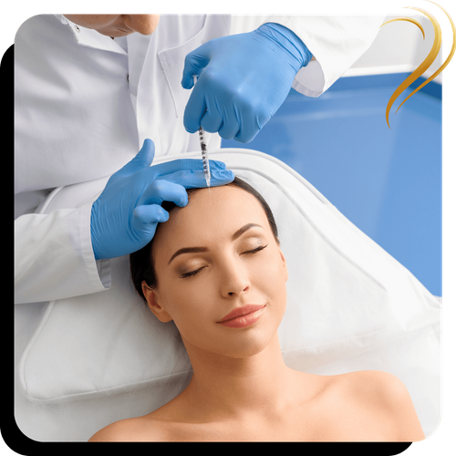 woman having injectable facial procedure