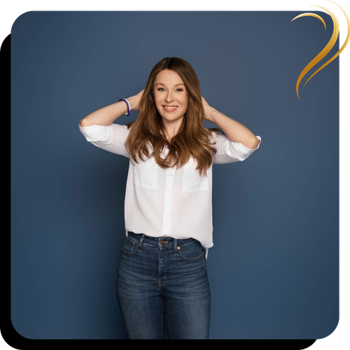 A confident, happy woman.