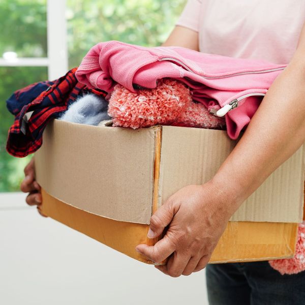 box of clothes to donate