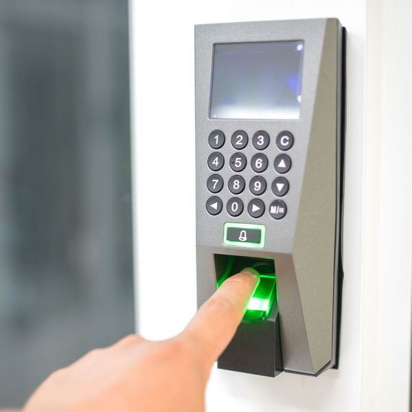 A modern digital security keypad for access control at a storage facility