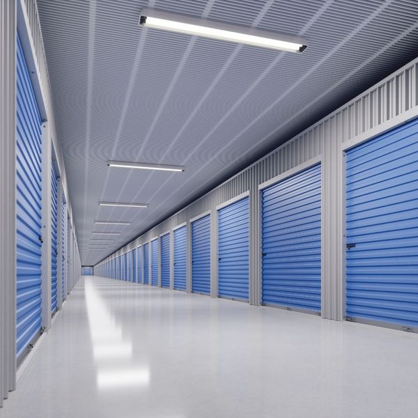 blue storage units
