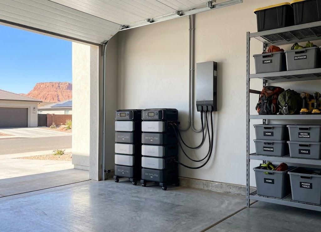 Flexible EcoFlow Home Backup System St. George Utah Installation