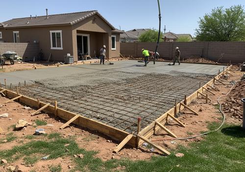 Pouring concrete is a delicate process. You have to prioritize hiring the right crew concrete foundation being poured