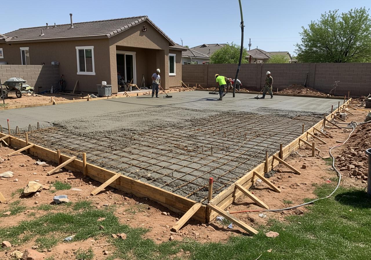 Pouring concrete is a delicate process. You have to prioritize hiring the right crew concrete foundation being poured
