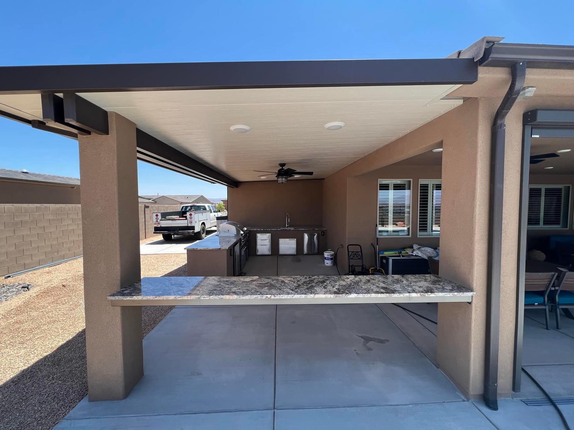 outdoor kitchen build