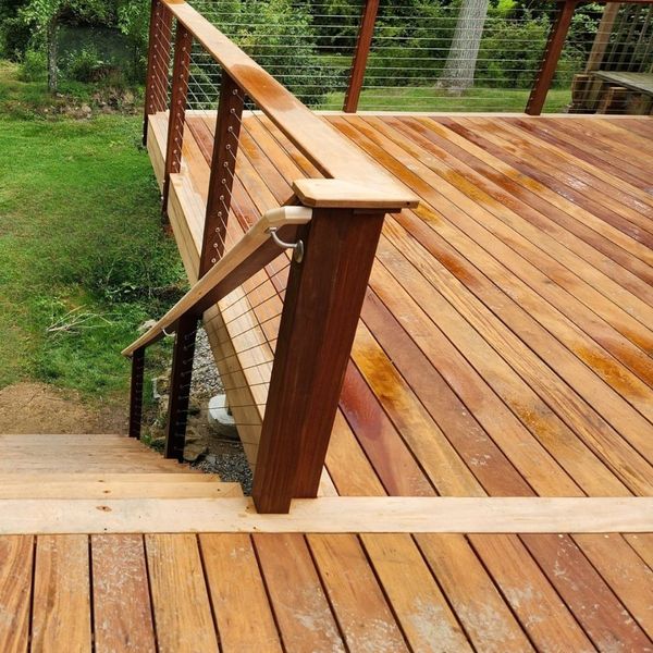 a well-constructed wood deck
