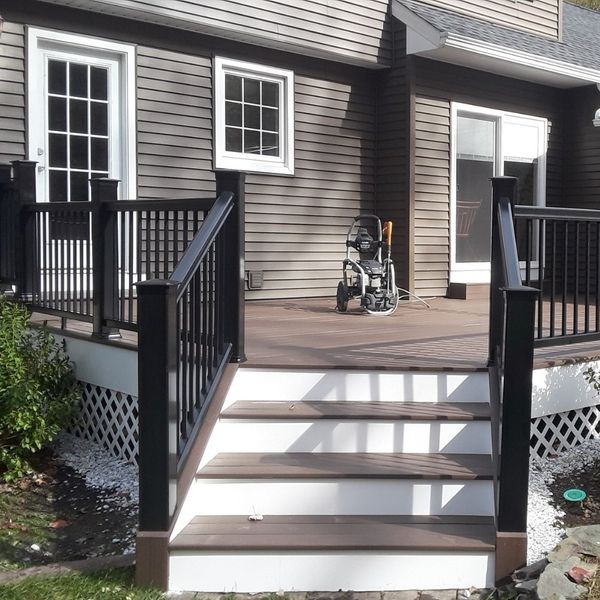 patio with steps deck with steps