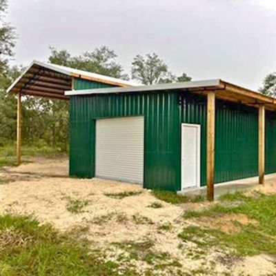 Green Metal Building Green Metal Building