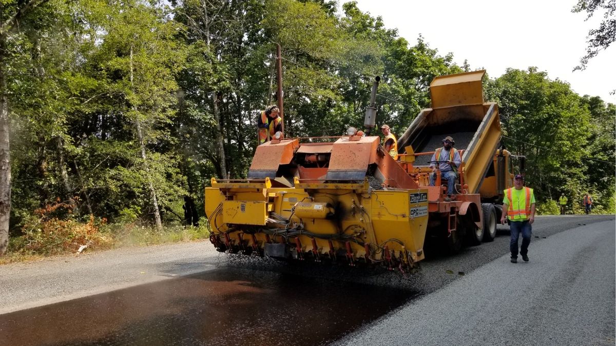 Asphalt paving.