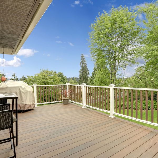 wood-look composite deck