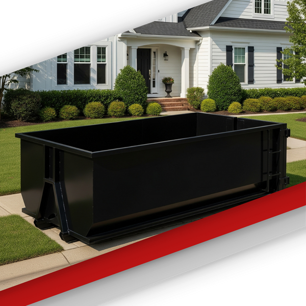 dumpster on front curb