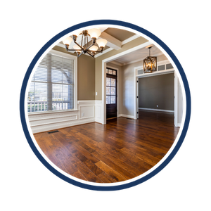 Beautiful hardwood floors in a craftsman style home