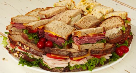 Sandwiches on a platter