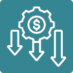 reduced maintenance costs icon