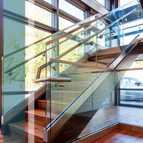 glass staircase