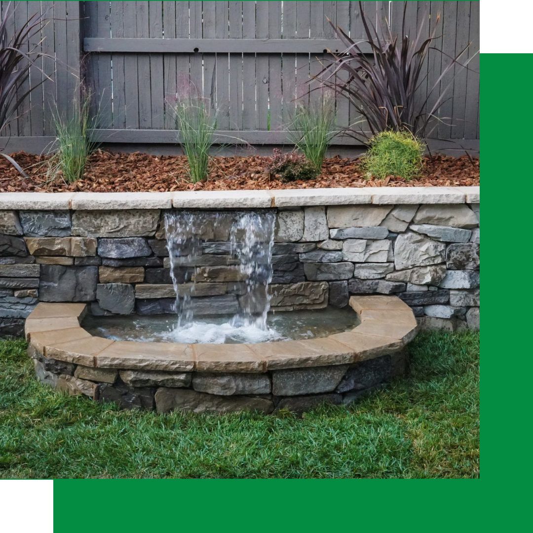 retaining wall with water feature
