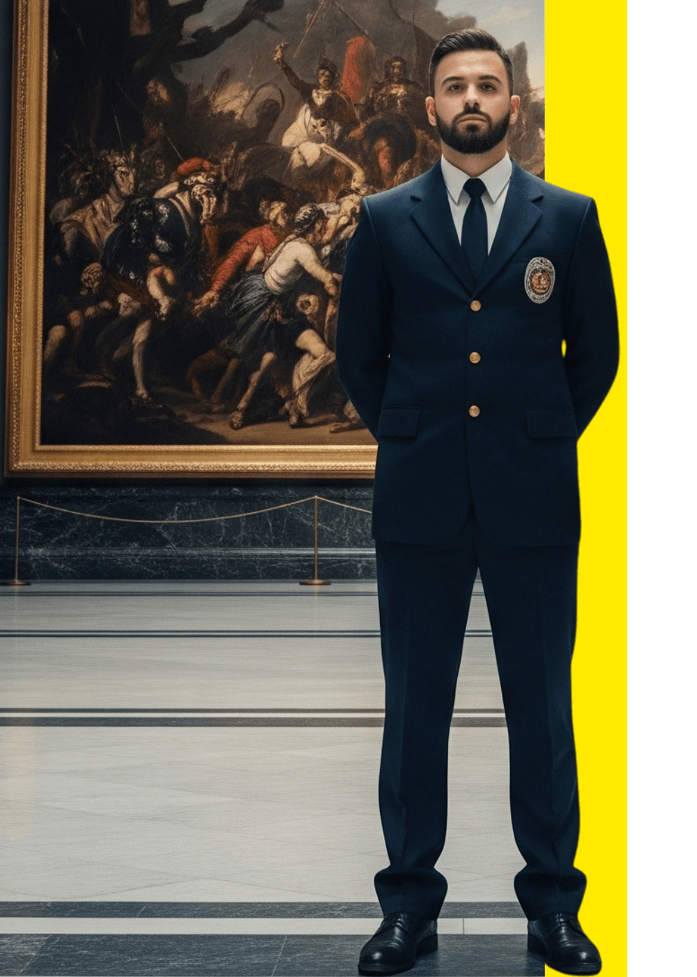 security guard in museum 